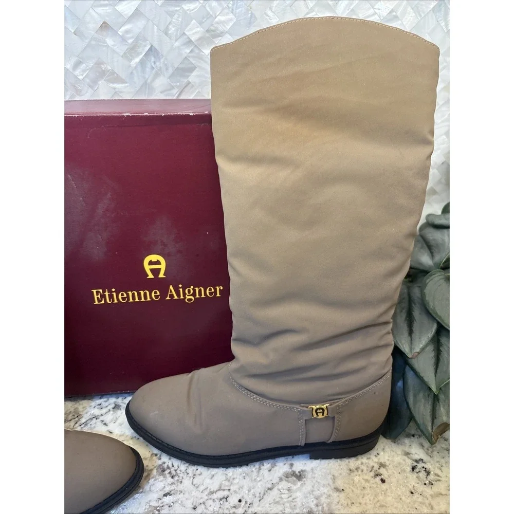 Etienne Aigner Storm 2 Women Winter Boots Taupe Size‎ 6M with box
